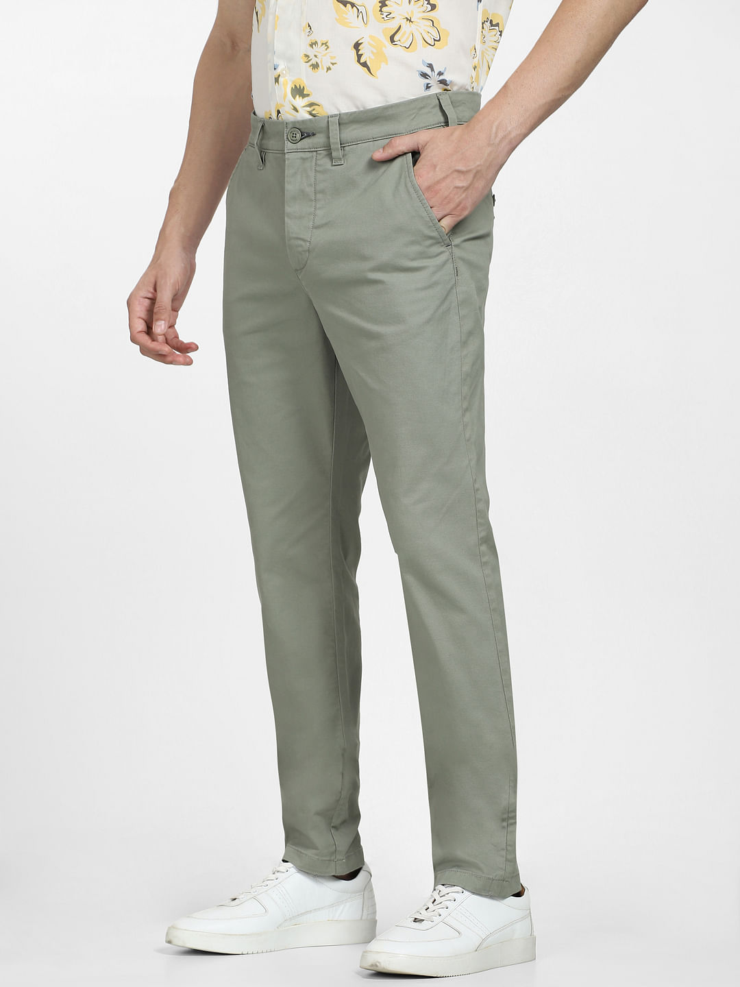 Men's Stretch Dress Pants Slim Fit Skinny Chino Pants | eBay